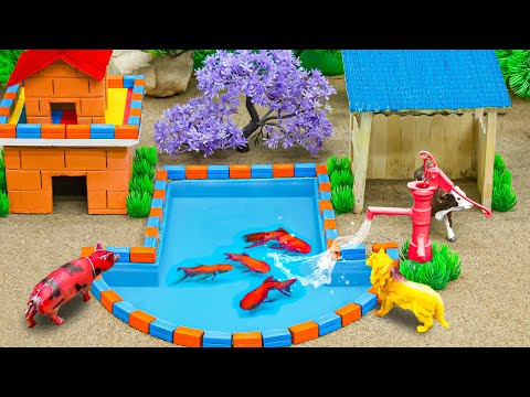 Satisfying with Build Horse Farm Playset Toys | Caring for Horse Injured | Farm Diorama