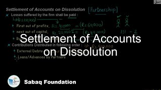 Settlement of Accounts on Dissolution