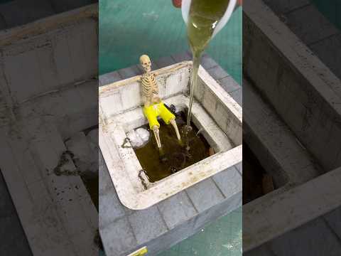 Part 2: The miniature resin pour hot tub!! More coming soon. #resinart #realistic #abandoned #shorts