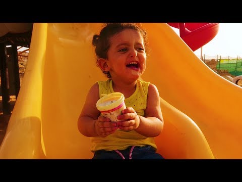 تالين انبسطت على الزحليقة الكبيرة !!
