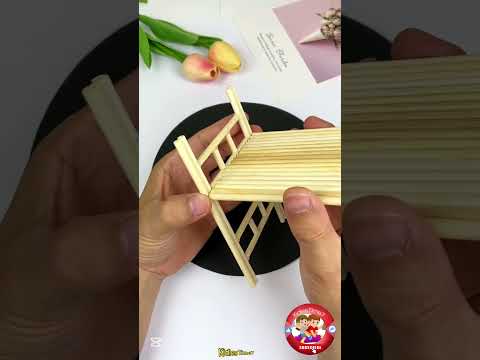 DIY Toy Bunk Bed for Kids - Fun & Easy Craft with Sticks! KidiesTime7 | Double storey Kids Toy Bed