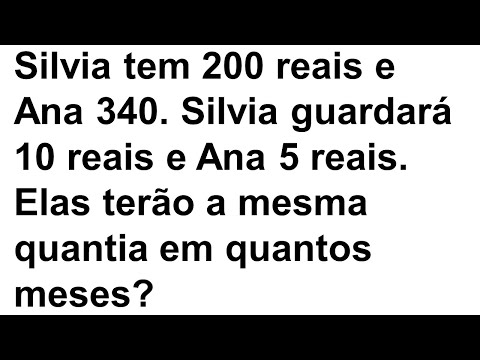 PROBLEMA DE ENVOLVENDO MESES E DINHEIRO EQUAÇÃO DO PRIMEIRO GRAU MATEMÁTICA BÁSICA PARA CONCURSOS |