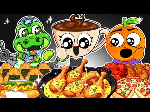 ASMR MUKBANG | Espressona Signora Fire Spicy Noodle Tteokbokki Food Mukbang | Animation