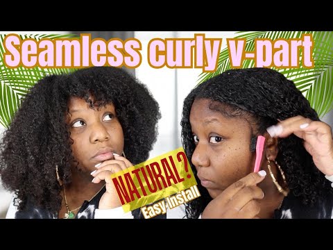 Super NATURAL protective hairstyle THAT MIMICS MY 4B HAIR || V-Part Wig || QVR hair