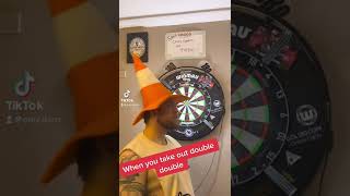 When you take out double double in deciding leg of a darts match