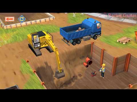 Trucks, Cranes, Digger, Concrete Mixer Little Builders Games New Fun Construction GamePlay