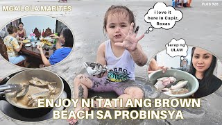 BALIK PROBINSYA KAMI ULIT NALIGO SA BEACH NAG ENJOY SI TATI