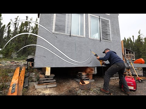 Man Gets Ready for Freezing Winter Alone in Cabin