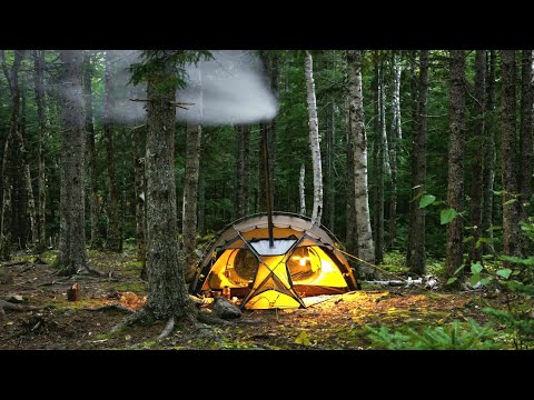 Hot Tent Camping Solo Overnighter