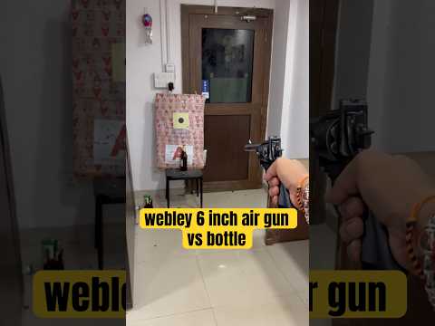 Webley 6 inch sports air revolver vs Bottle power test #webleyrevolver #webley #airgun #co2airgun