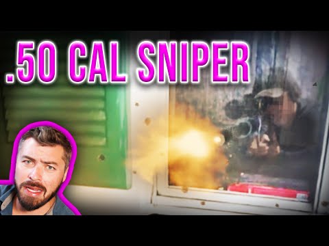 Sniper BLASTS Cop Car With .50 Cal!