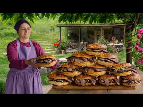 Homemade Pastrami Sandwiches! Traditional Village Cooking