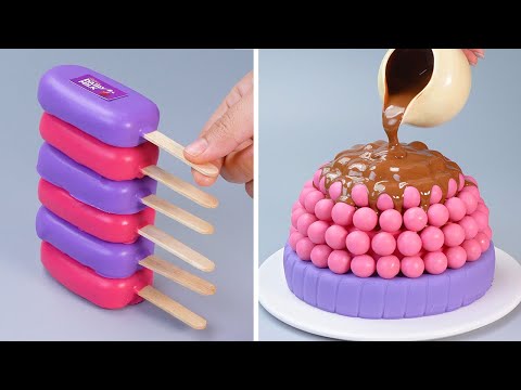 Most Amazing Pink & Purple Mixed Chocolate Cakes | Perfect Chocolate Cake Decorating Ideas #2
