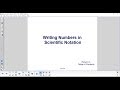 Scientific Notation Concepts and Applications