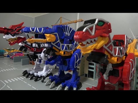 Power Rangers Dino Charge T-Rex Megazord Toys 파워레인저 다이노포스 다이노킹 장난감 변신