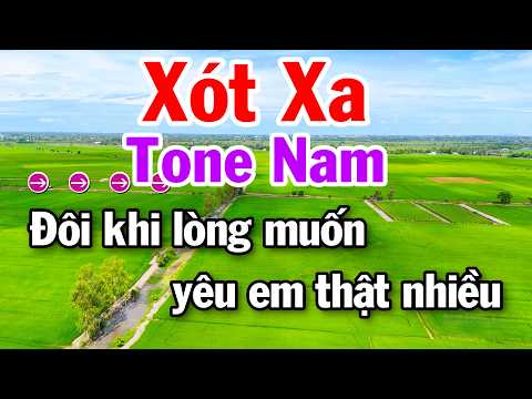 Xót Xa Karaoke Tone Nam ( Mi Thứ ) Beat Nhạc Hay Rất Dễ Hát