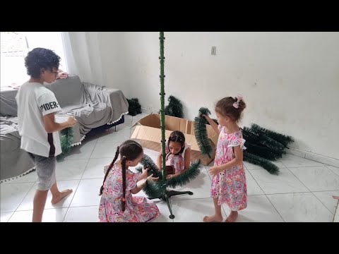 MONTAMOS A ÁRVORE DE NATAL NA SALA DE CASA - VLOG✨