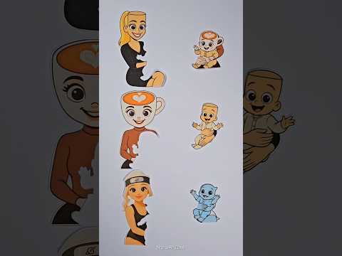 Italian Brainrot Family Mom vs Baby Paper Matching Puzzle #trending #italianbrainrot #vira