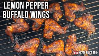 Grilled Lemon Pepper Buffalo Chicken Wings | Heath Riles BBQ