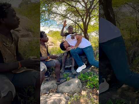 Hadzabe hunter one again angry 😡 on me #hadzabetribe #africa #angry #wildlife #eating #indianfood