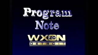 WXON Detroit: 1992 Love Connection Promo & Programming Note