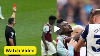 Mohammed kudus goal & Red Card | Mohammed kudus red card | Kudus Foul vs Tottenham Hotpurs 😱
