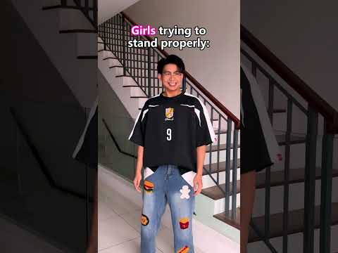 Girls just can't stand properly
