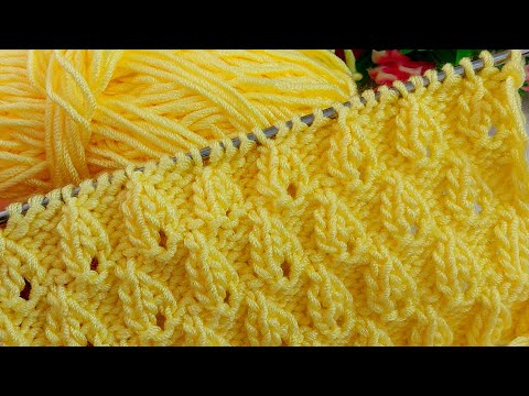 Kolay ve gösterişli harika bir iki şiş yelek, hırka ,kazak ,şapka örgü modeli #knitting #crochet