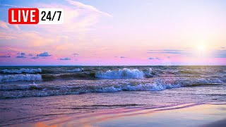 Relaxing Music and Ocean Waves (LIVE 24/7) - Beautiful Piano, Sleep Music, Stress Relief, Meditation