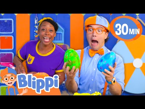 Blippi Dino Egg Hunt: Learn Counting 1 to 10! | BEST OF BLIPPI TOYS | Educational Videos for Kids