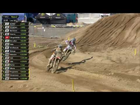 Adamo vs Benistant for the MX2 Race 2 podium #MXGPFinland