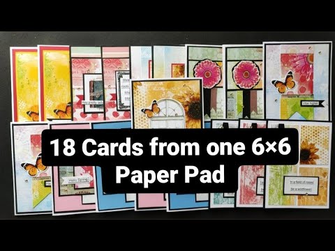 18 Cards from one 6x6 Paper Pad | Inspired by Kristie Marcotte @KristieMarcotte