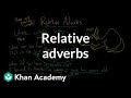 Exploring Relative Adverbs in Grammar