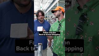 Father and Son School Shopping