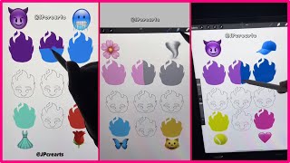 Emoji Color Mixing Palette Ember Elemental