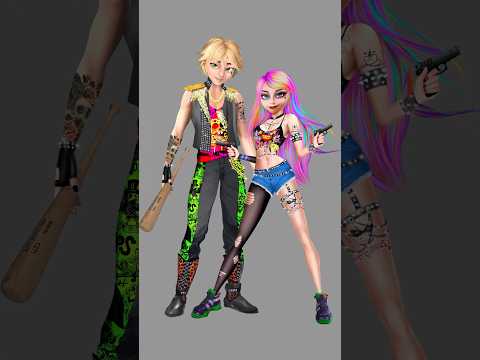 Miraculous Ladybug Catnoir Makeup Into Bad Boy, Bad Girl #short