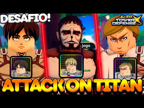 SO VALE PERSONAGENS DE ATTACK ON TITAN NO INFINITE MODE ALL STAR TOWER DEFENSE X