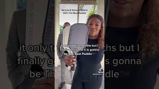 Serena Williams with @thebestpaddle in #pickleball #jamiefoxx #tennis
