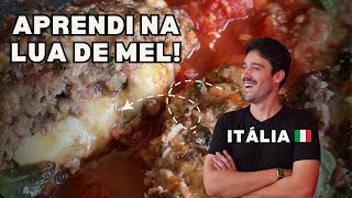 O verdadeiro POLPETONE ITALIANO de CARNE RECHEADO feito na churrasqueira 