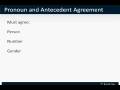 Mastering Pronoun and Antecedent Agreement