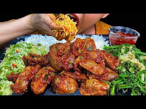 🥵🔥🔥SPICY CHICKEN GIZZARD| STIR FRIED CHAYOTE PLANT AND CABBAGE SALAD