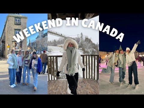 Canada Travel Vlog - Seeing Snow, Ice Skating, Christmas Market