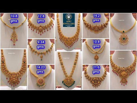 Lightweight Necklaces & Harams | Check with Live Gold Price at our website www.bangarurani.com