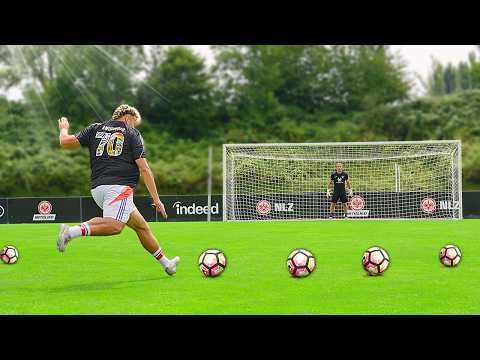 Hat ein 170kg Fußballer eine Chance gegen einen 6.Liga Spieler - Fußball Challenge