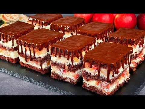 Neues Apfelkuchen Rezept! So leckeren Kuchen haben Sie noch nie gegessen! Einfach und lecker!