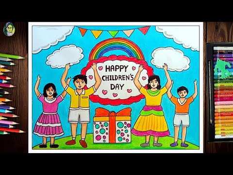 Children's Day Drawing Easy | Happy Children's Day Drawing | Children's Day Special Drawing