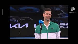 Novak Djokovic vs Milos Raonic Match Point & interview