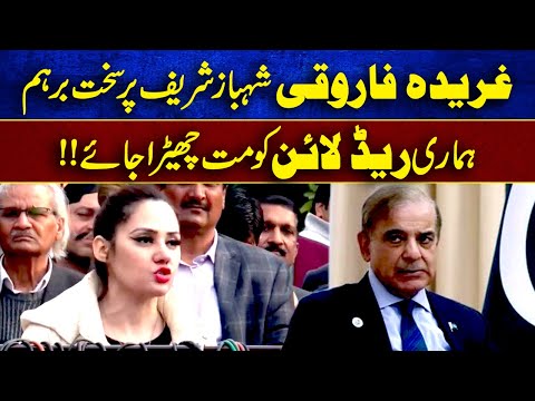 Garida Farooqi bashing out PM Shahbaz Sharif for imposing PECA ACT