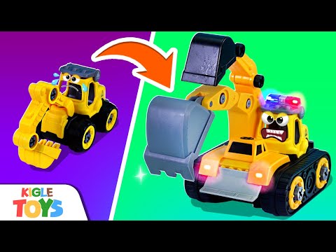 Broken Excavator Becomes a Monster Truck🤩 Cocobi Toy Car Repair Shop