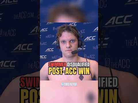 he earned that medal fair and square ? #swimming #acc #disqualified #wholesome #shorts #dailyvybe